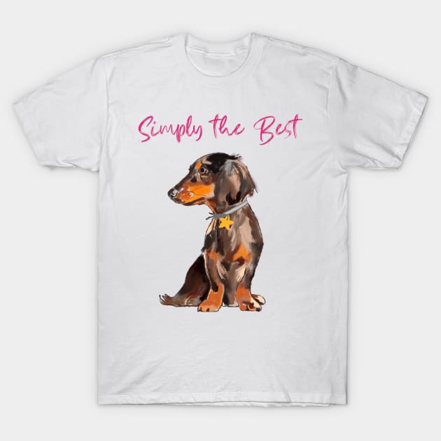 Simply the best Dachshund T-Shirt by Leamini20